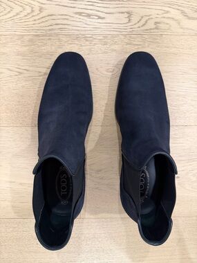 TOD'S Men's Dark Blue Suede Chukka Boots